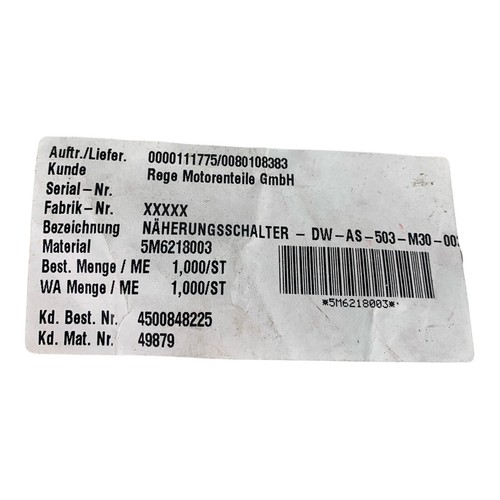 Contrinex DW-AS-503-M30-002 Détecteurs de Proximité - Photo 2 sur 4