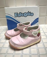 Falcotto Baby Shoes- Size 20 (Eu) Pink Leather With Strawberry