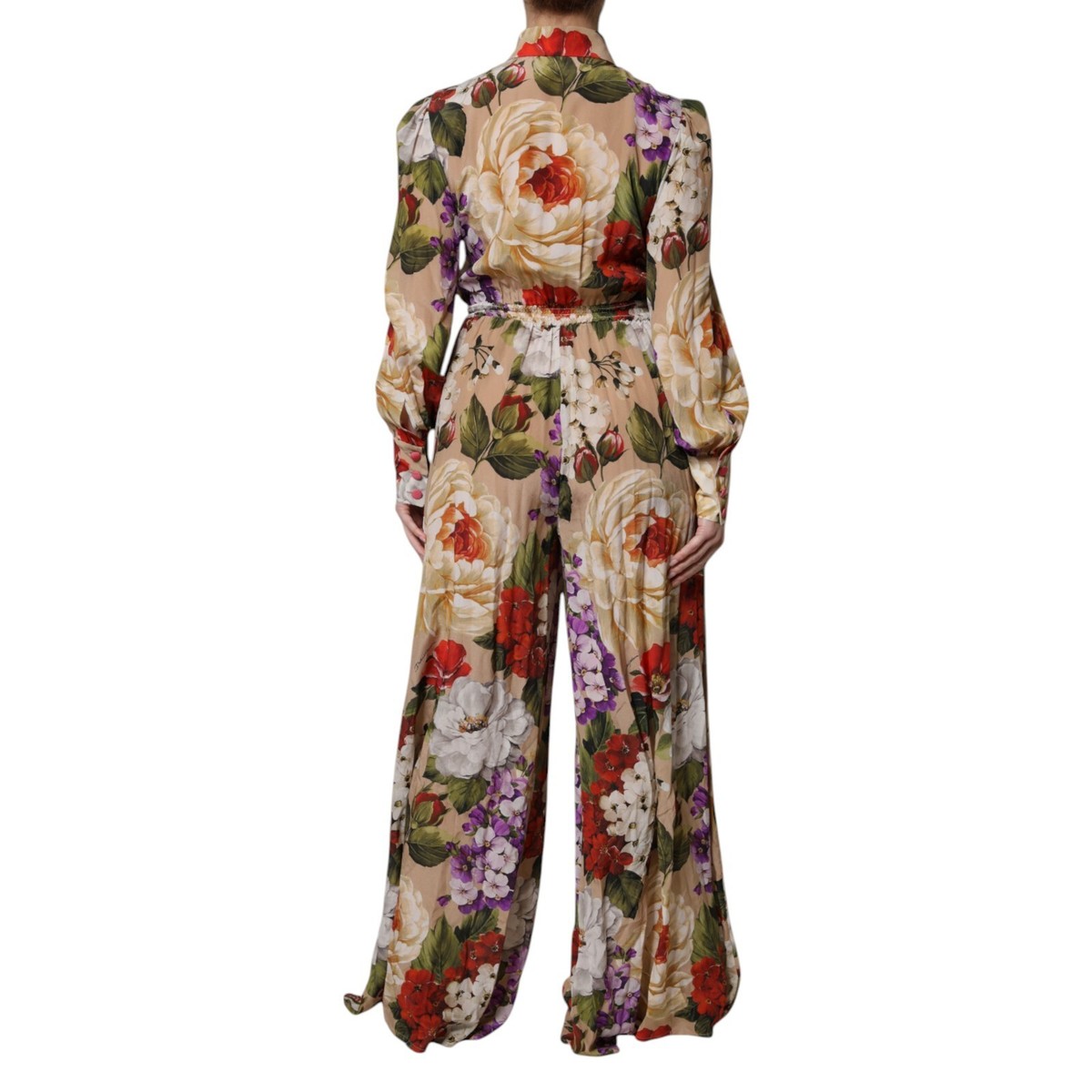 DOLCE & GABBANA Dress Multicolor Floral Wide Leg Jumpsuit