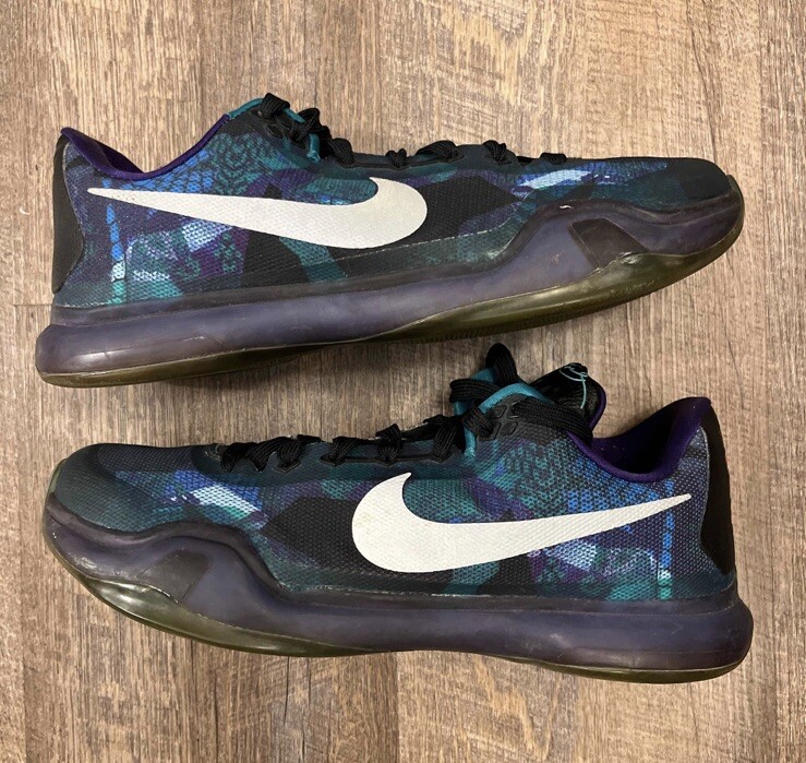 Nike Kobe 10 X Low Overcome Multicolor Size 9.5 Sneakers Shoes