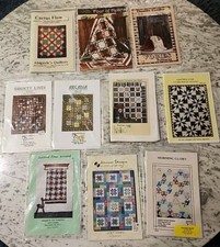 Quilting Patterns Lot Of 10 Beautiful Quilts Throws Cuddlers Multiple Designers