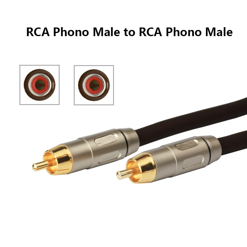 RCA Phono Plug to 6.35mm / 6.35mm to 6.35mmTRS Stereo Jack Audio Cables Leads - Image 2 of 4