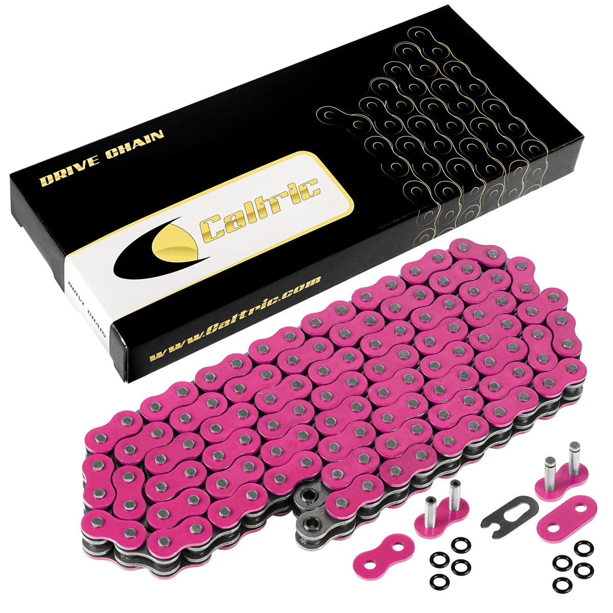 Pink O-Ring Drive Chain for Kawasaki EX250F Ninja 250R 1988-1990