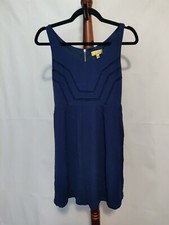 Princess Vera Wang women's size 9 dress navy blue sleeveless zip/tie in back EUC
