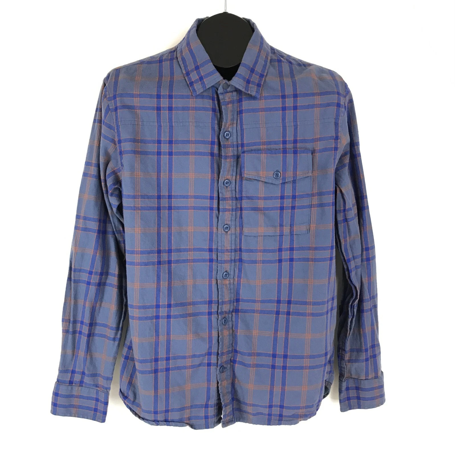 REI Button Up Shirt Men's Small Casual Long Sleeve Plaid 100% Cotton Outdoor