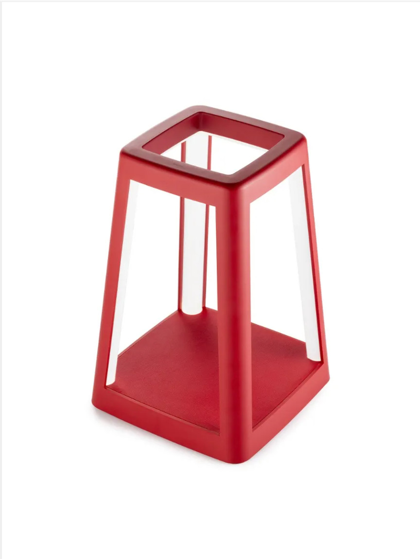 Lampe portable LED Lexon Lantern rouge luminaire nomade rechargeable sans fil