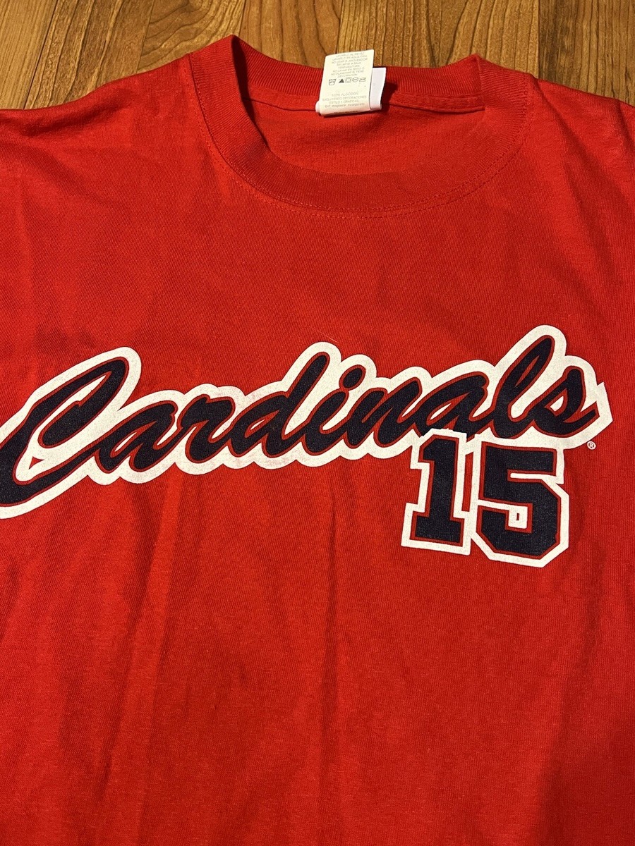 Men's St. Louis Cardinals Red Graphic Vtg Tee Sz Large Baseball