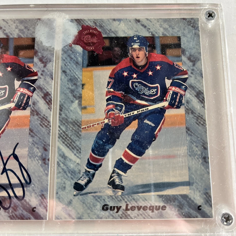 1991-92 Classic Guy Leveque Auto Autograph /1150 - Image 3 of 4