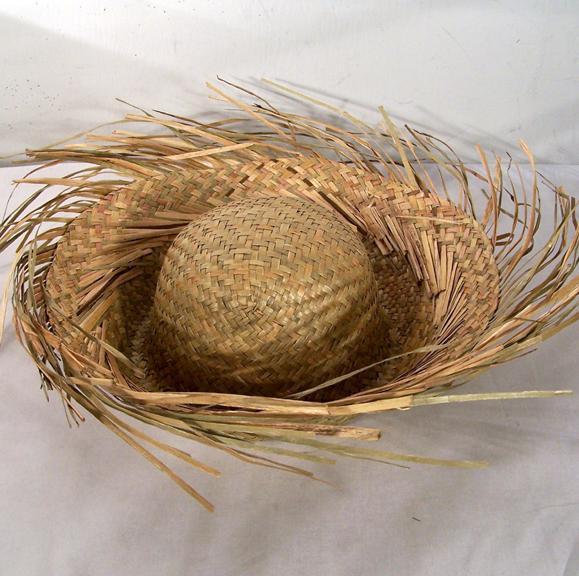 1 NEW MENS HAWAIIAN LUAU BEACH STRAW HAT novelty fringed