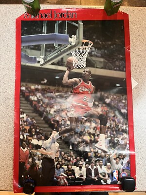 激レア‼︎ 90s 当時物 NBA BULLS JORDAN ポスター 1990 Costacos Michael Jordan NBA Bulls 26 x 74 Door Poster Vintage