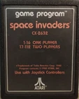 SPACE INVADERS - Atari 2600 Video Game Cartridge (1980) (Red Letter No Art)