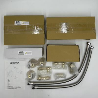 Kingston Brass KS23625AL Roman Tub Faucet 8in Adjustable Center Polished Brass