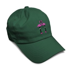 Soft Women Baseball Cap Flamingo Couple Heart Peak Embroidery Dad Hats for Men