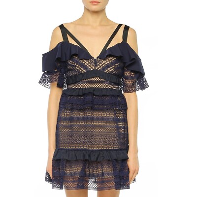 Robe Rayée Self-Portrait Neuve Sans étiquette - Tailles Au Choix : 2, 4 Ou 6 - Style Court Et Moderne