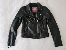 Barneys Originals Leather Biker Jacket