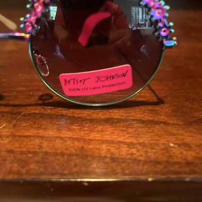 Betsey Johnson Metallic Floral Rainbow Womens Sunglasses 100  display picture 1