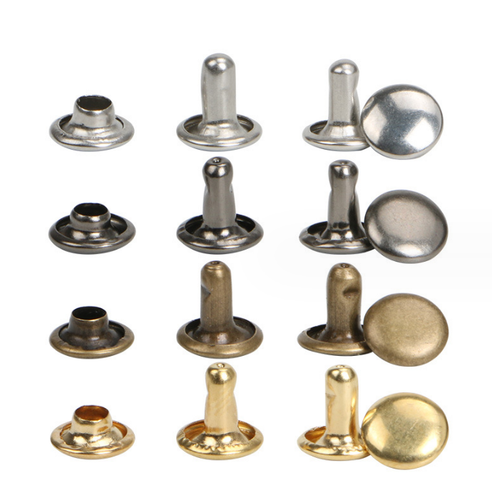 100sets Double Cap Rivets for Leather-crafts 6mm 7mm 8mm 9mm 10mm 12mm - Picture 2 of 6