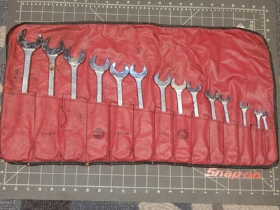 Vintage Sabina Mac 14Pc SAE 4 Way Angle Head Open End Wrench Set 3/8'' 1 1/4 Four