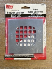 Oatey 4-1/4" Square Universal Snap-In Shower Strainer in Brushed Nickel