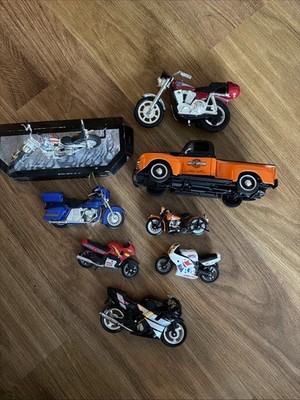 Miscellaneous Lot Of Toy Harley Davidson Motorcycles Maisto, Road Champs Kidco