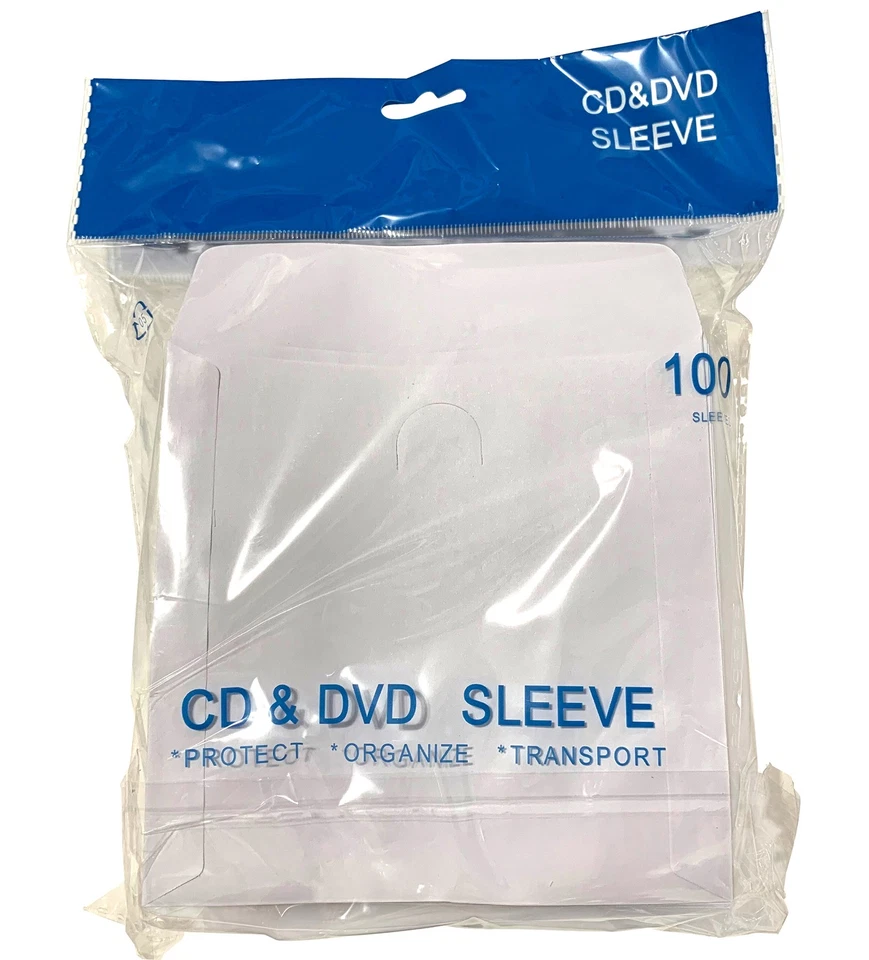 Lote de fundas de papel USDISC 100 g ventana, solapa (blanco) Foto 2 de 3