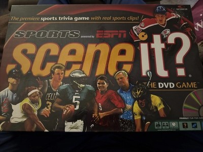 Scene It Powered ESPN Sports Edition New NFL NBA MLB NHL The DVD Board Game
