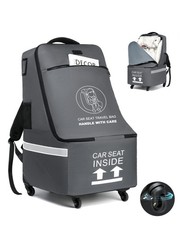 MCBD Car Seat Travel Bag for Airplane, Foldable Baby Carseat Backpack for Tra...