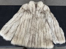Vintage Silver Fox Fur Jacket   Sandra Bryan   Real Fox Fur   Mid-Century Coat