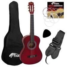 Tiger Childrens 3/4 Size Classical Guitar Package – Red & Blue