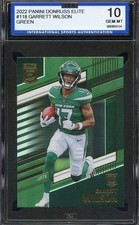 2022 DONRUSS ELITE GREEN #118 GARRETT WILSON ISA 10 (RC) NY JETS *ADT5956