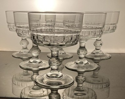 6 Vintage Französische Champagner/Wüsten/Weingläser (245ml) Luminarc