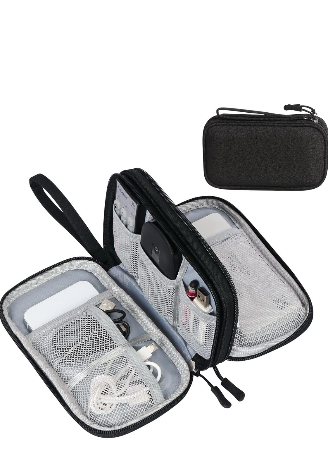 FYY Compact Travel Cable Organizer Pouch for Electronic Accessories Storage