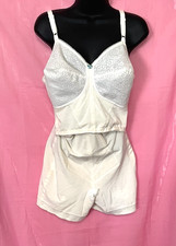 Vintage Open Front Beige Body Shaping Girdle 42D w/Garter Hooks Montgomery Ward