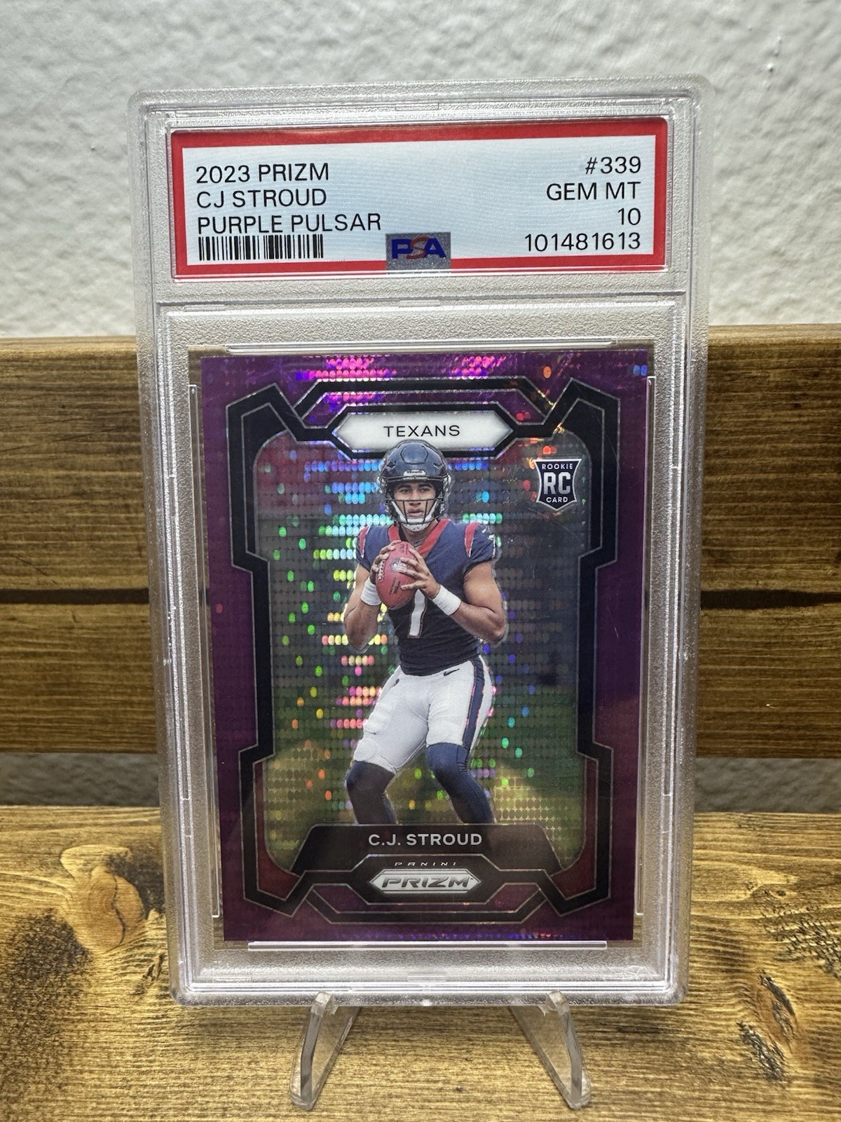 2023 Prizm CJ Stroud Purple Pulsar #339 Rookie (RC) PSA 10