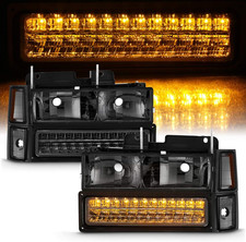 Headlights Bumper Lights for 1994-1998 Chevy Silverado C/K 1500 Tahoe Suburban