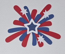 4th of July Firework. Scrapbook, Card making Paper Piecing