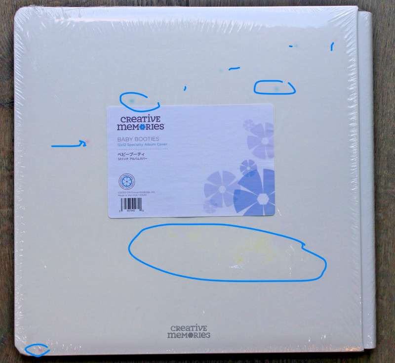 Creative Memories - Baby Booties 12x12 Album Cover - Retired NLA