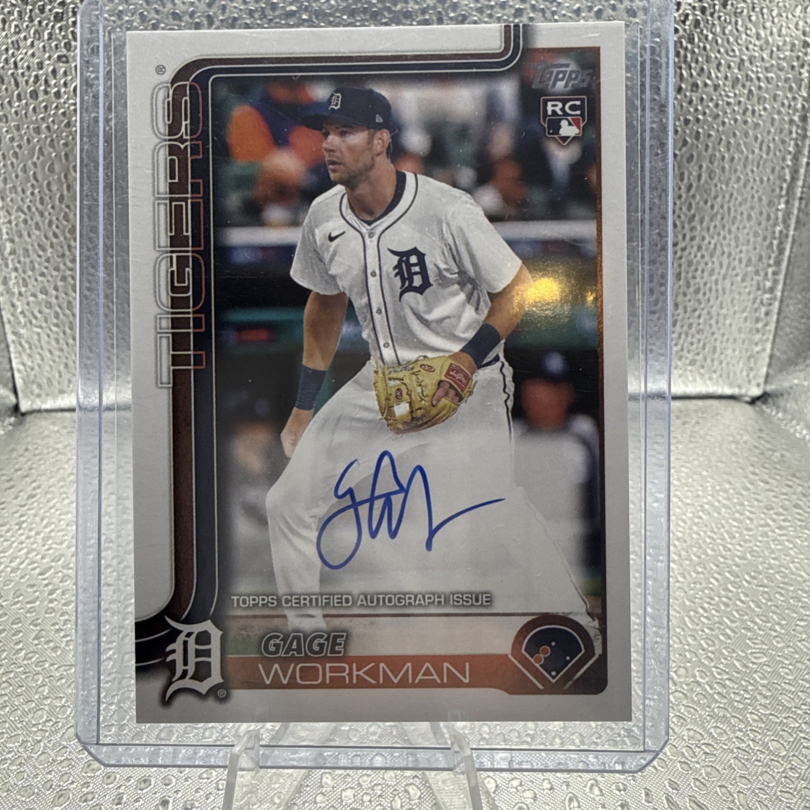 2025 Topps Update Gage Workman RC #US118 Real One Auto Detroit Tigers Rookie