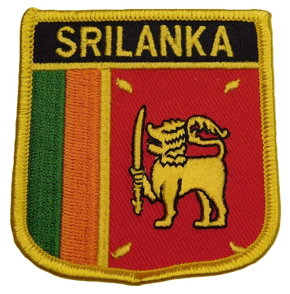 Pack of 12 Sri Lanka Country Embroidered Iron On Patch FPS-220