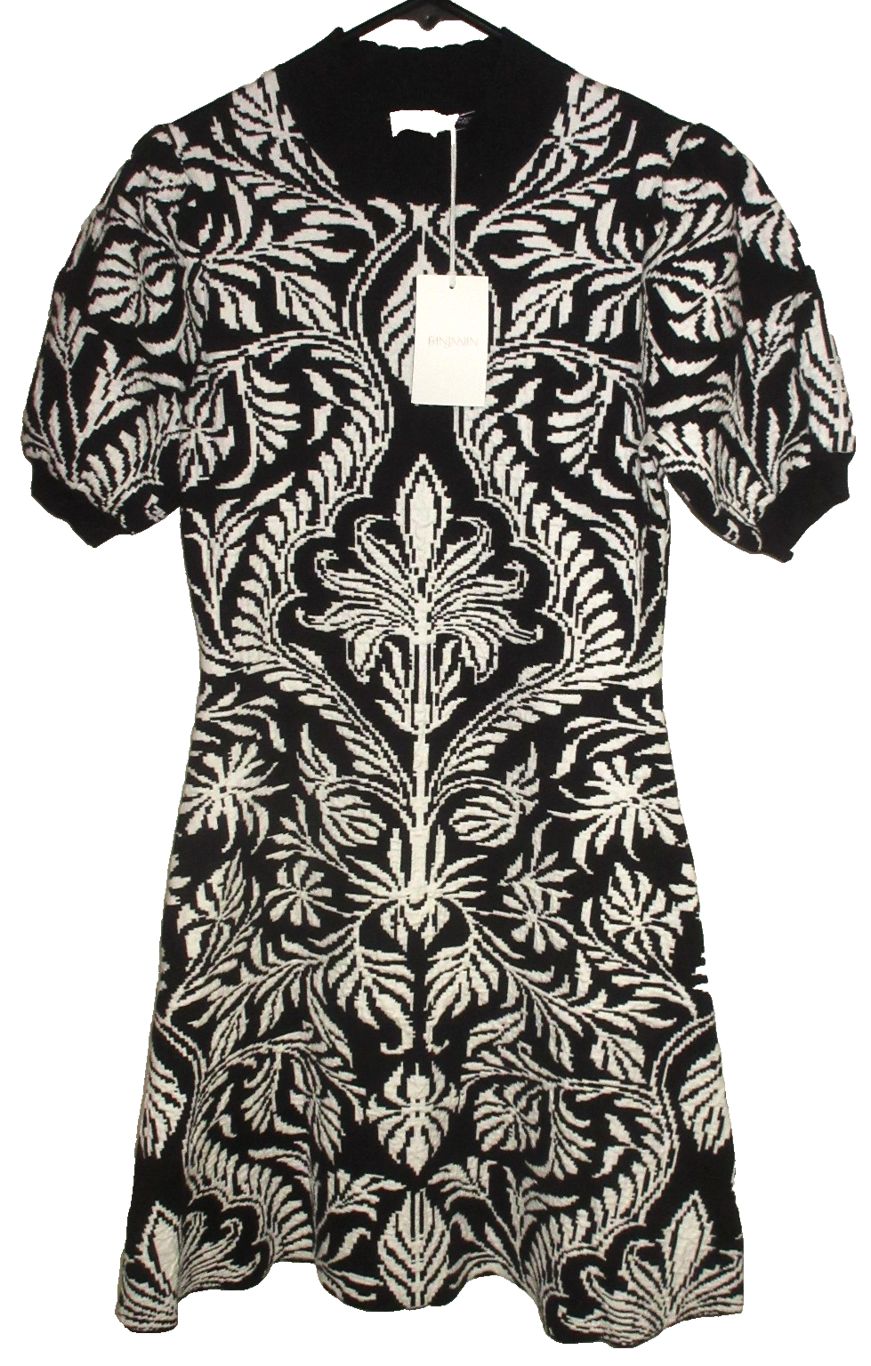 "Banjanan \"Elise Auckand Dress Black & White SIZE SMALL Cottagecore Boho"