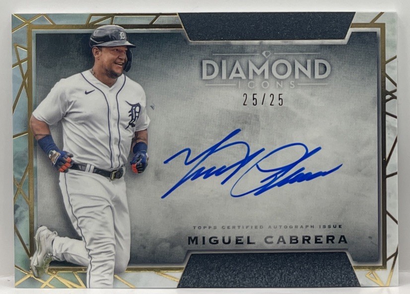 Miguel Cabrera 2022 Topps Diamond Icons Autograph Auto #25/25 TIGERS HOF SP SSP