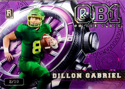 2024 Wild Card QB1 On the Clock Dillon Gabriel Purple/Purple Watch Face RC 8/10
