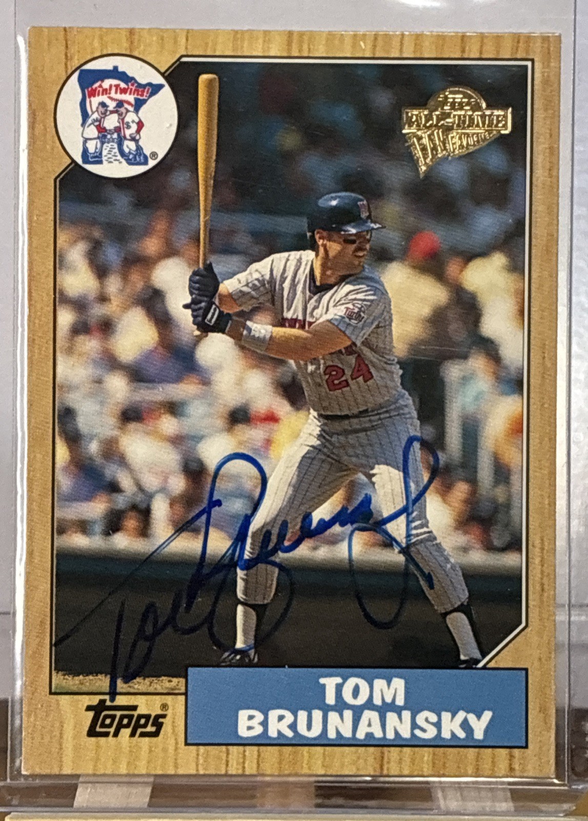 Tom Brunansky Twins 2004 Topps Archives Fan Favorites Signed Auto Card #145
