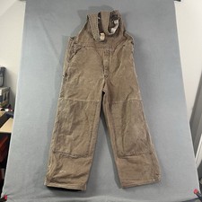 VTG Carhartt Overalls Mens 38X28 Brown USA Made Union Duck Canvas Workwear