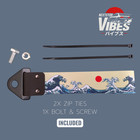 JDM Wave Pattern Tow Strap | Drift Track Style Bumper Tag | Racing Car Accessory