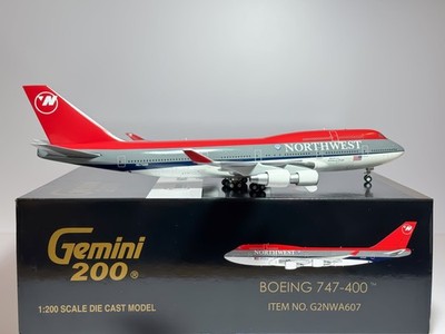 Northwest Airlines Boeing 747-400 1:200 Gemini Jets N675NW