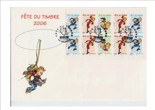 ENVELOPPE 1er JOUR grand format N° 3877 / 79 FETE DU TIMBRE 2006 SPIROU