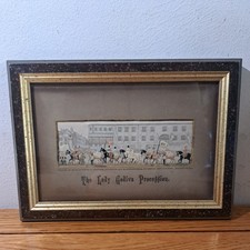 "The Lady Godiva Procession" - Stevengraph - C1870 - Silk Embroidery and Framed