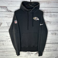 Nike Baltimore Ravens NFL Sideline Club Fleece Pullover Hoodie Swoosh Mens Small