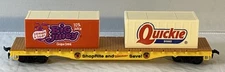 HO Scale ShopRite Flat Car With Quickie Big Juice Containers Vintage IHC Mehano